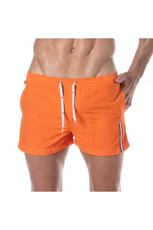 Mid Thigh Swim Shorts Orange