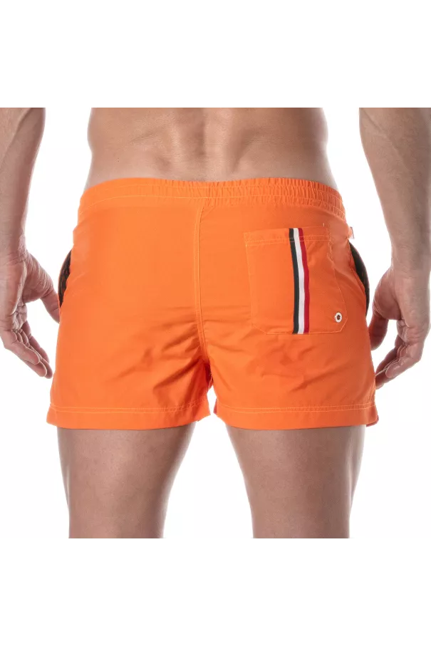 Mid Thigh Swim Shorts Orange
