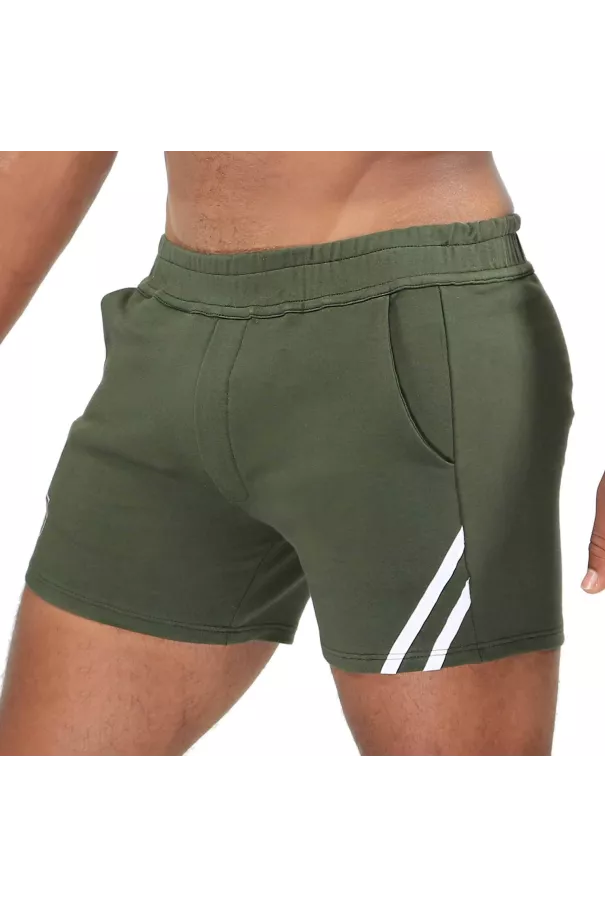 Paris Sexy Shorts Khaki White - Men's Sport Style | TOF Paris