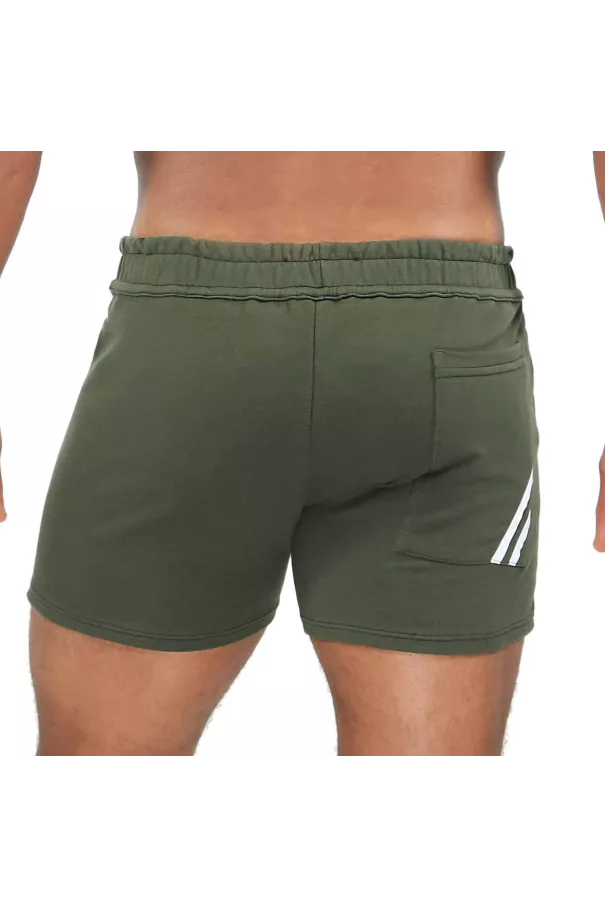 Paris Sexy Shorts Khaki White - Men's Sport Style | TOF Paris