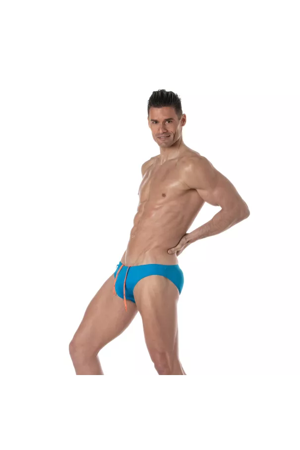 Plain swim Mini Briefs Turquoise Sideway