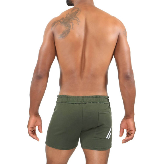 Paris Sexy Shorts Khaki White - Men's Sport Style | TOF Paris