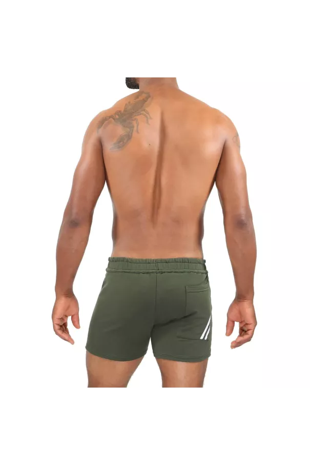 Paris Sexy Shorts Khaki White - Men's Sport Style | TOF Paris