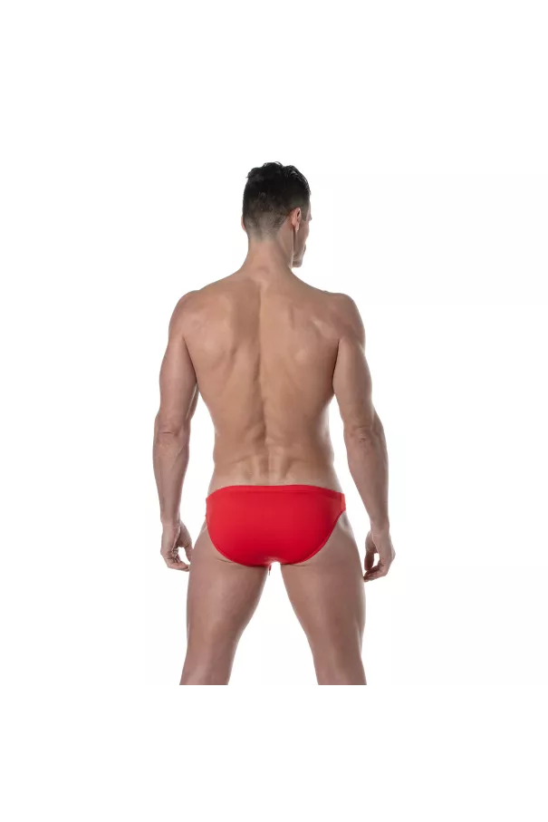 Plain swim Mini Briefs Red Back