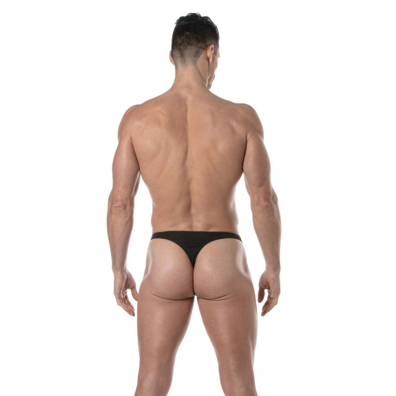Plain swim Thongs Black Back