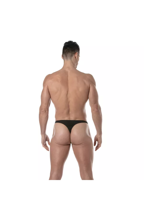 Plain swim Thongs Black Back