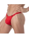 Plain swim Thongs Red from sideway