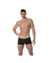 Plain swim Mini Trunks Black with a guy