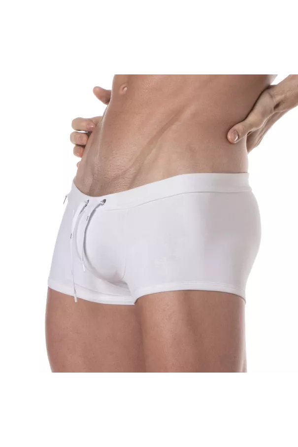 Plain swim Mini Trunks White from sideways