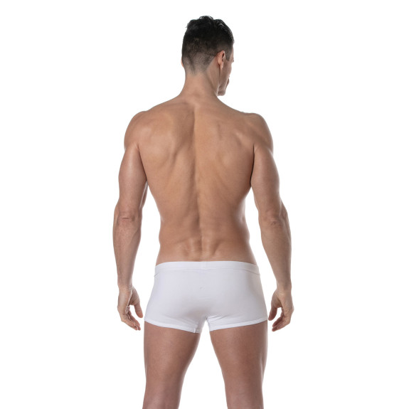 Plain swim Mini Trunks White from the back