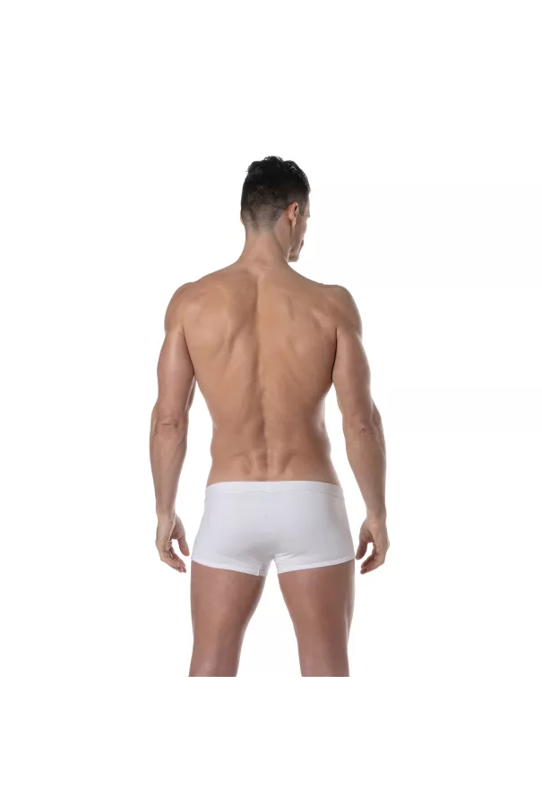 Plain swim Mini Trunks White from the back