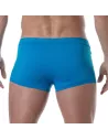 Plain swim Mini Trunks Turquoise from the back