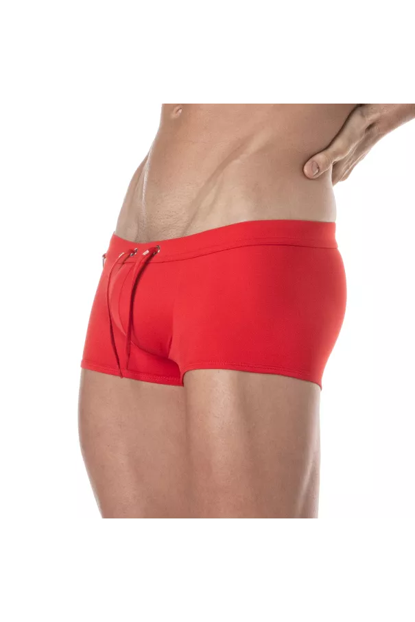Plain swim Mini Trunks Red From sideway