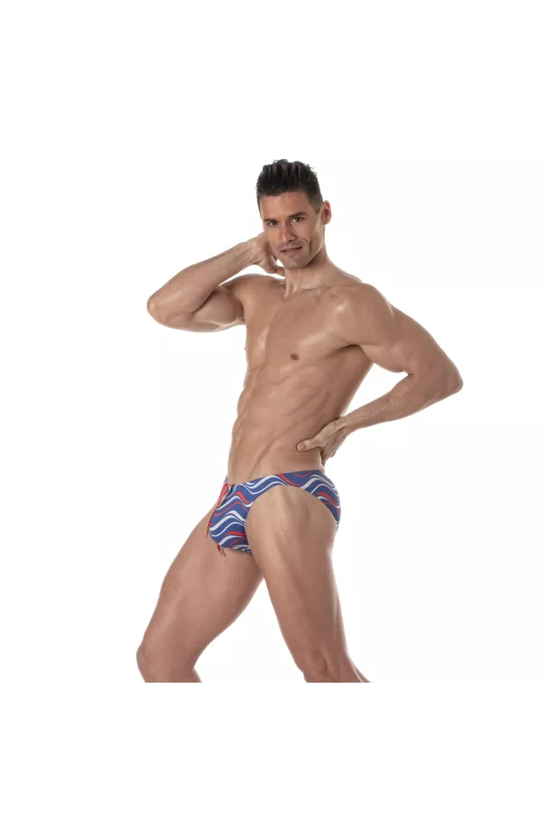 Print Swim Mini Briefs Blue