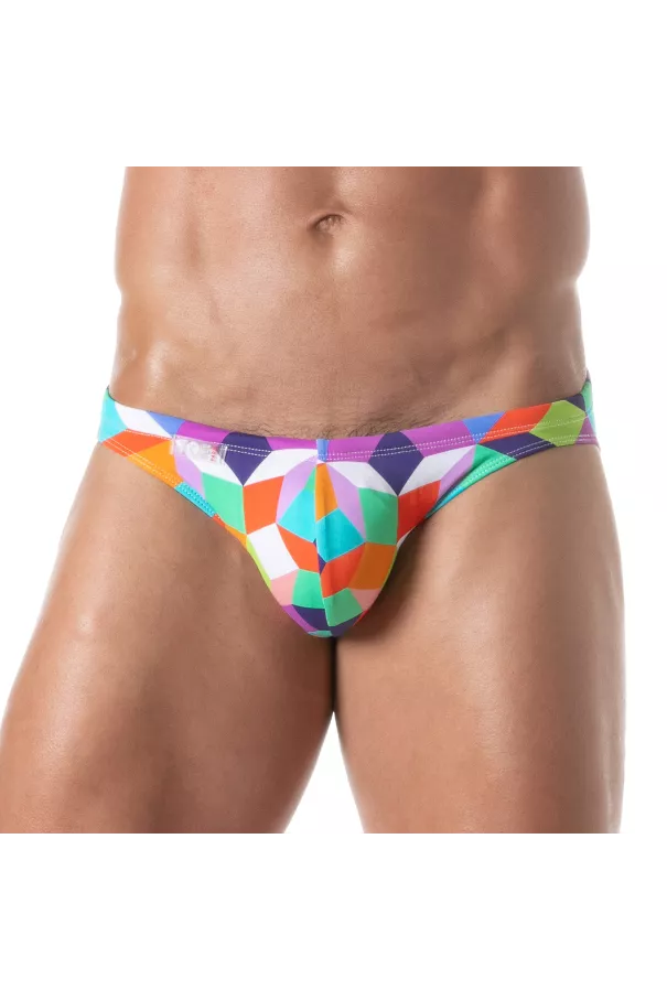 Print Swim Mini Briefs Purple