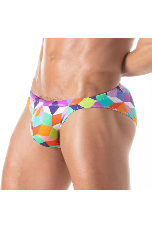 Print Swim Mini Briefs Purple