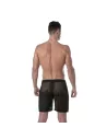See Through Mens Long Shorts Black