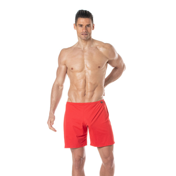 Exhib It Shorts Red from face