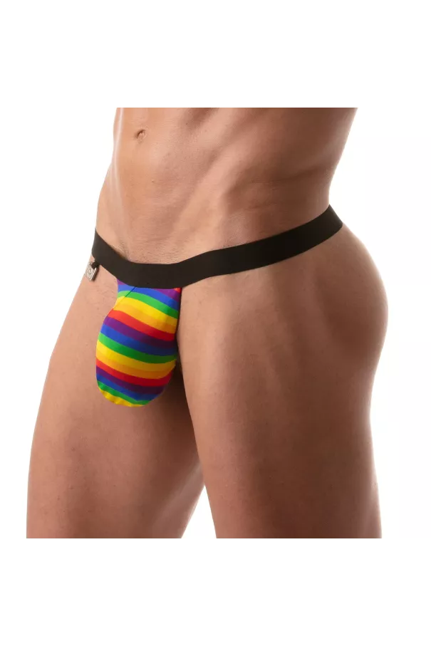 Rainbow Swim Thong for men