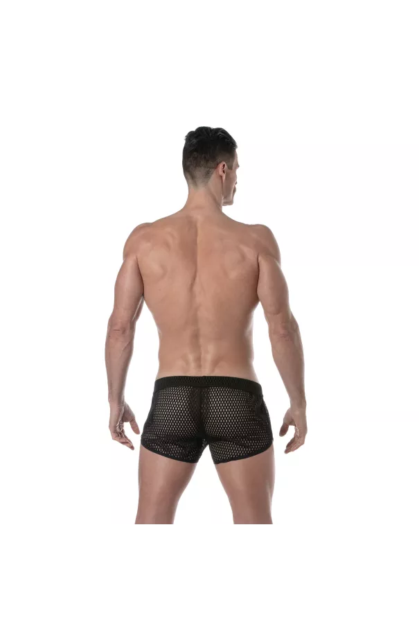 See Through Mens Mini Shorts Black