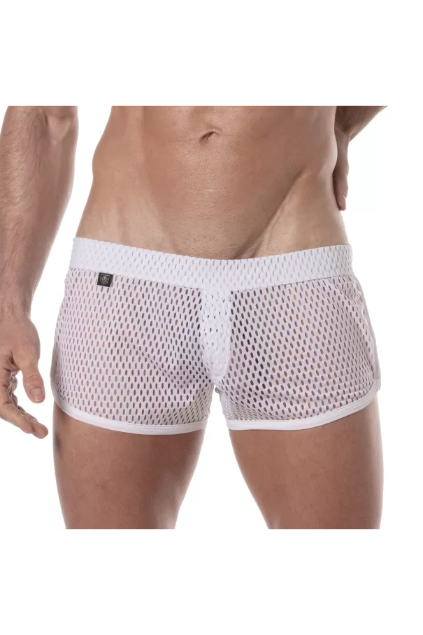See Through Mens Mini Shorts White For Men