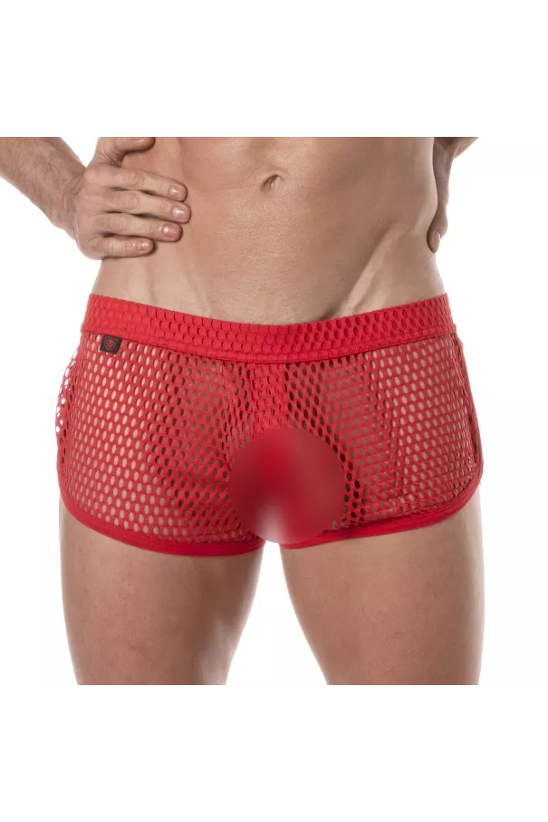 See Through Mini Shorts Red For Men Cover image
