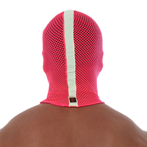 Neon Mesh Hood Pink For Men Back