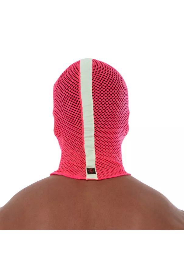 Neon Mesh Hood Pink For Men Back