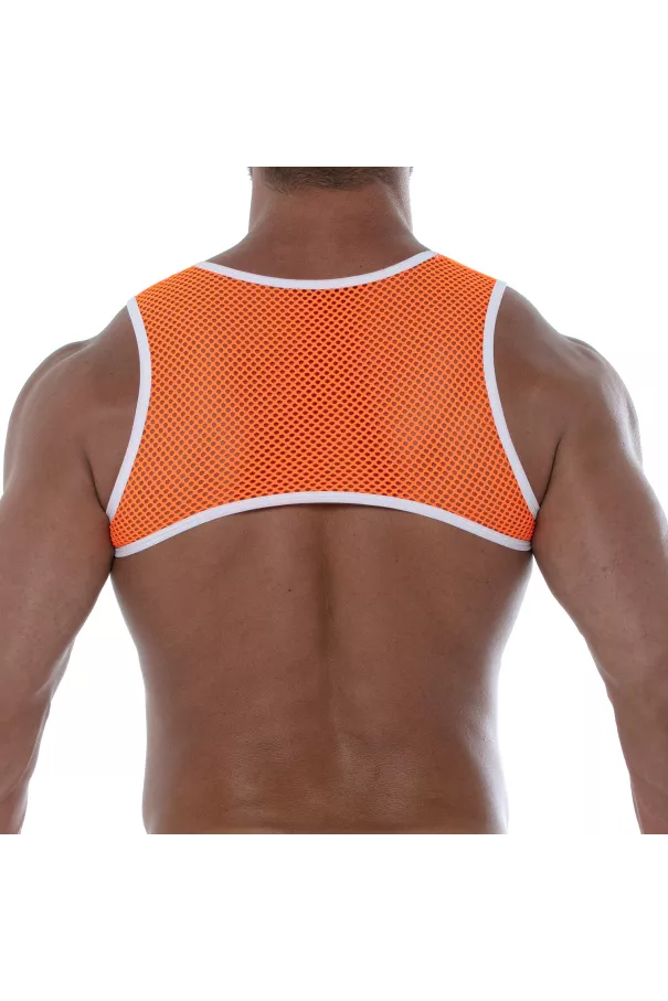 Neon Mesh Harness Orange Back