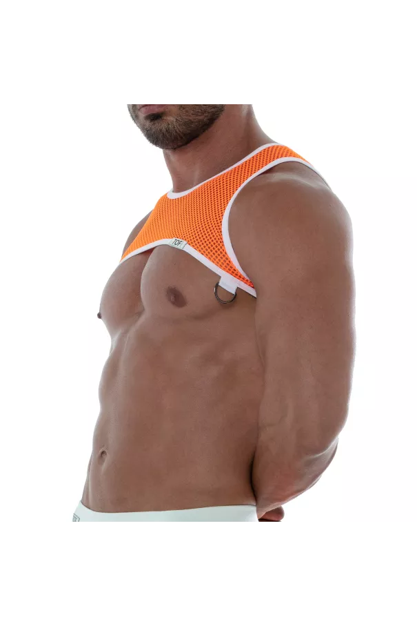 Neon Mesh Harness Orange SideWay For Men