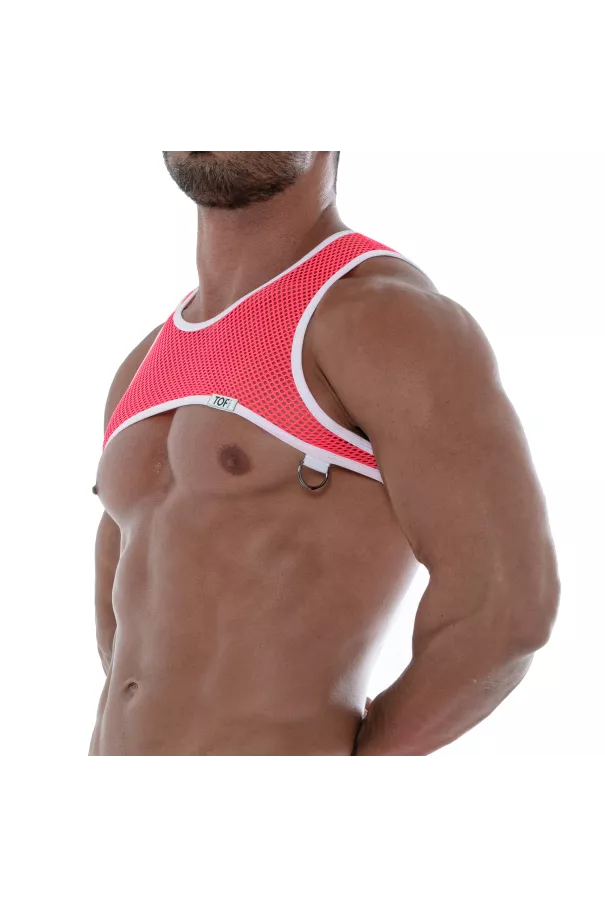 Neon Mesh Harness Pink Sideway