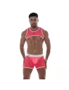Neon Mesh Shorts Pink with a mesh harness