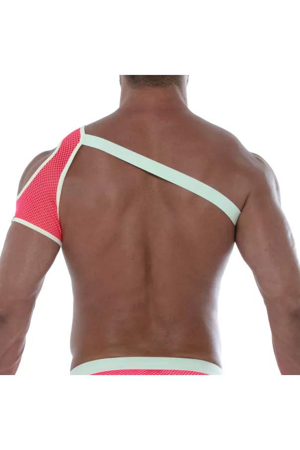 Neon Mesh Shoulder Harness Pink