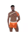 Neon Mesh Shoulder Harness Orange with a short orange
