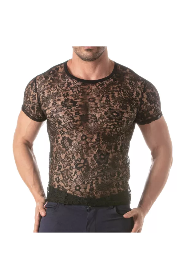 Lace T-shirt For Men Cover Image