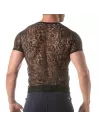 Men wearing a Lace T-shirt Black Back
