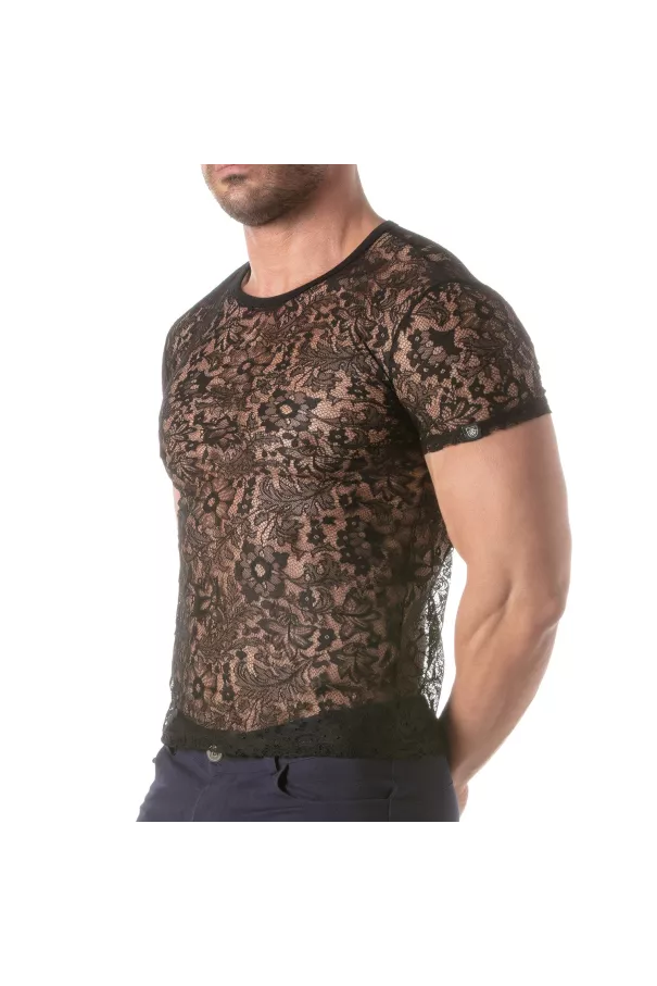 A Lace T-shirt For Men Sideway