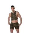 Army Overall Cargo Shorts with two pieces