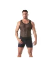 Circuit Fishnet Tank Top with a mid thigh short