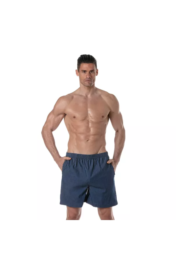 Light Denim Bermuda with abs