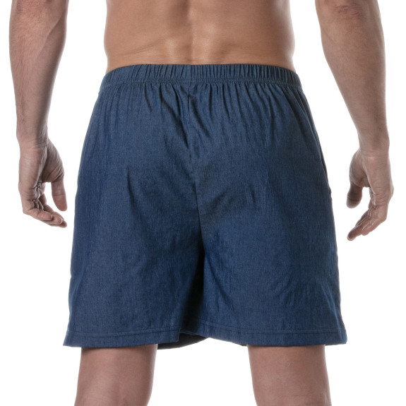 Light Denim Bermuda from the back