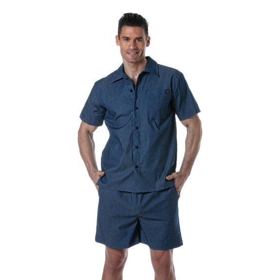 Light Denim Bermuda with a sleeve