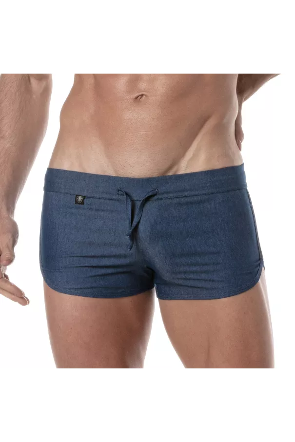 Light Denim Retro Short for men