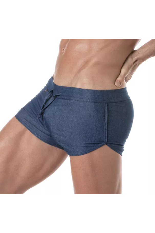 Light Denim Retro Short from sideway