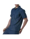 Light Denim Short Sleeve Shirt from the sideway