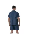 Light Denim Short Sleeve Shirt for men from the back