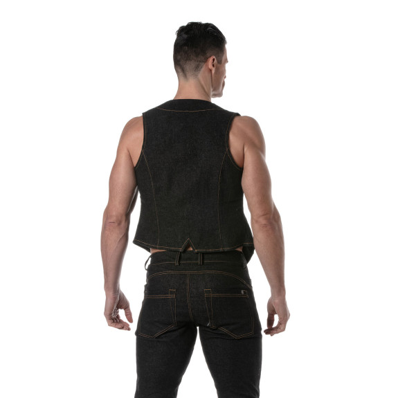 Urban Jean Chain Vest from the back