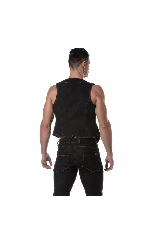 Urban Jean Chain Vest from the back