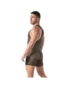 Men Wearing a Circuit Fishnet Wrestling Body From Sideway