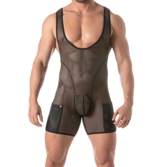 Men Wearing a Circuit Fishnet Wrestling Body Cover Image